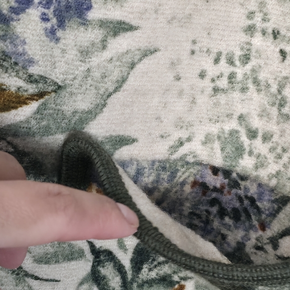 VTG Unique Tapestry Jacket - Floral Blanket Coat Aesthetic - Boho / Coastal L - Picture 6 of 8